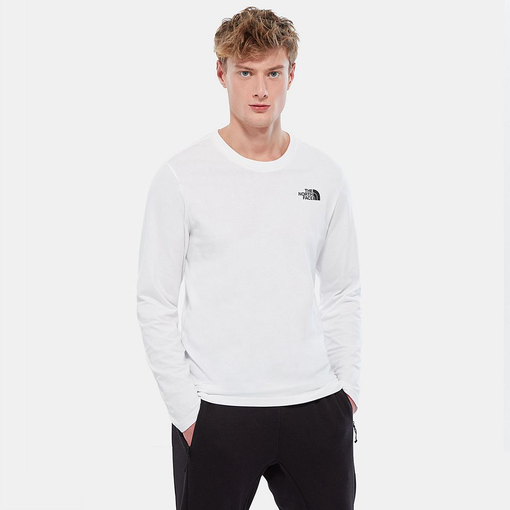 The North Face Long Sleeve Mens Australia - The North Face Easy Long-Sleeve White (BQR-167593)